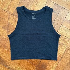 Girlfriend Collective ReSet Racerback Crop Tank Blue XS